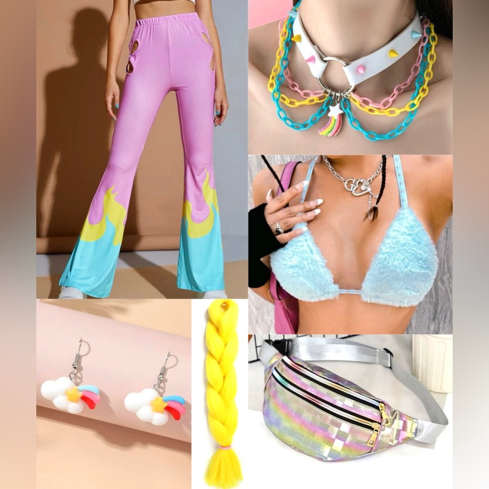 Rainbow Road Full Rave Outfit